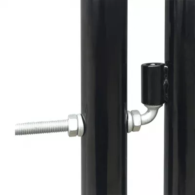 Poartă neagră pentru gard 100 x 150 cm