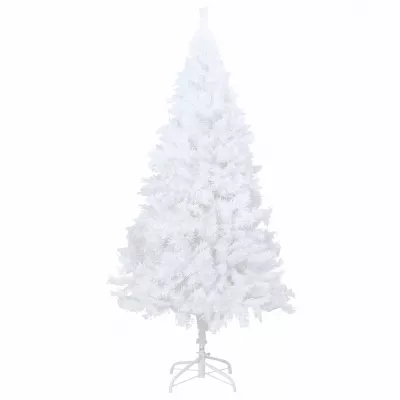 Pom de Crăciun artificial cu ramuri groase, alb, 210 cm, PVC
