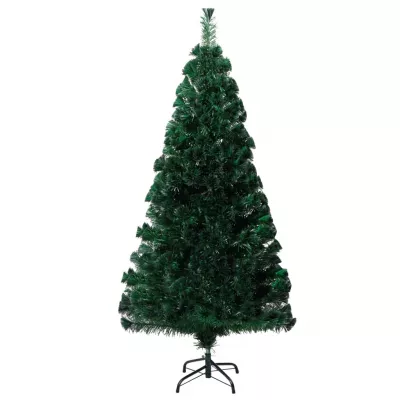 Pom de Crăciun artificial cu suport, verde, 150cm, fibră optică