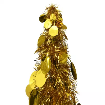Pom de Crăciun artificial tip pop-up, auriu, 120 cm, PET