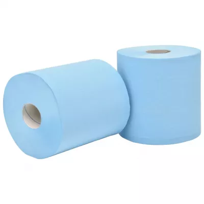 Prosoape hârtie industrială 2 straturi, albastru, 2 role, 20 cm