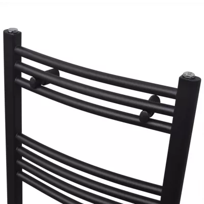 Radiator port-prosop incălzire baie, curbat, 480 x 480 mm, negru