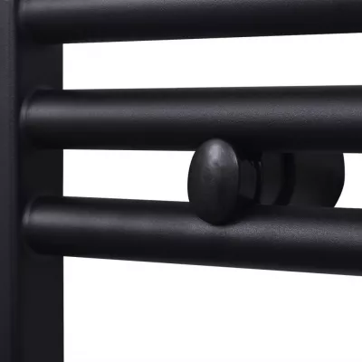 Radiator port-prosop incălzire baie, curbat, 480 x 480 mm, negru