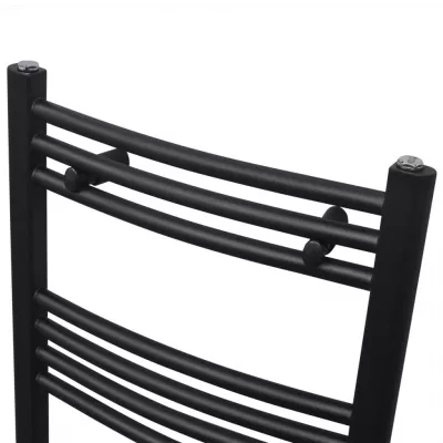 Radiator port-prosop incălzire baie, curbat, 500 x 764 mm, negru