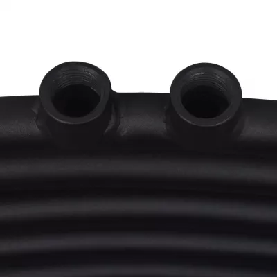 Radiator port-prosop incălzire baie, curbat, 500 x 764 mm, negru