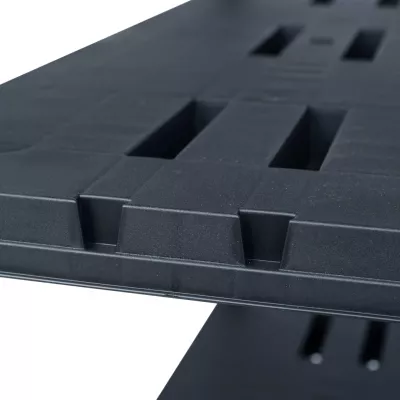 Raft de depozitare, negru, 90 x 40 x 180 cm, plastic, 260 kg