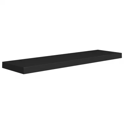 Raft de perete suspendat, negru, 90x23,5x3,8 cm, MDF