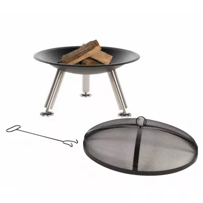 RedFire Vatră de foc Chicago, negru, 75 cm, oțel, 85013