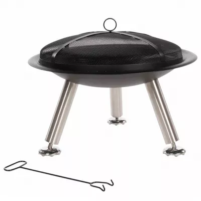 RedFire Vatră de foc Chicago, negru, 75 cm, oțel, 85013
