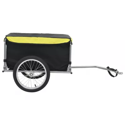 Remorcă de bicicletă, negru și galben, 65 kg