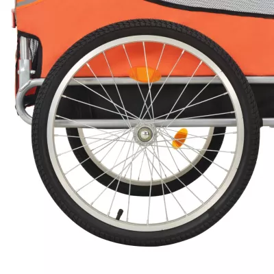 Remorcă de bicicletă pentru câini, portocaliu și maro