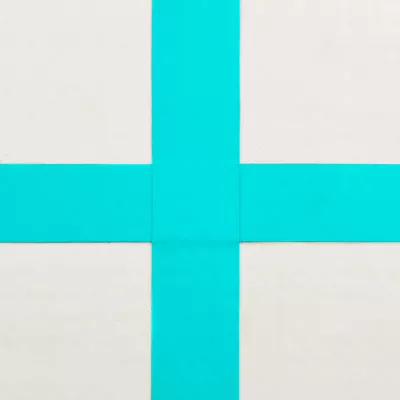 Saltea gimnastică gonflabilă cu pompă verde 700x100x15 cm PVC
