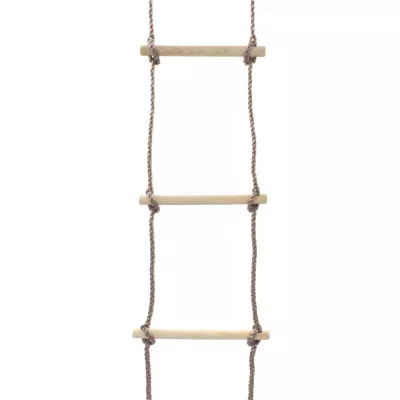 Scară din frânghie pentru copii, 290 cm, lemn