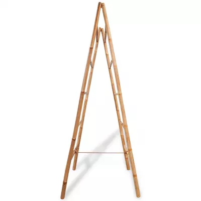 Scară dublă pentru prosoape cu 5 trepte din bambus 50 x 160 cm