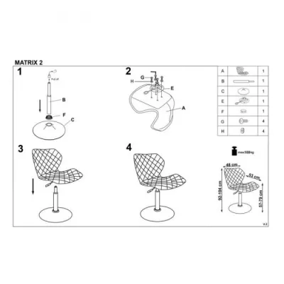 Scaun birou copii HM Matrix 2 alb - gri