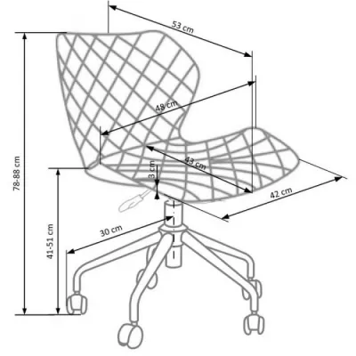 Scaun birou copii HM Matrix alb - negru
