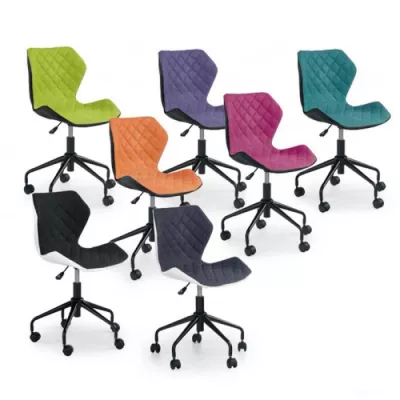 Scaun birou copii HM Matrix alb - negru