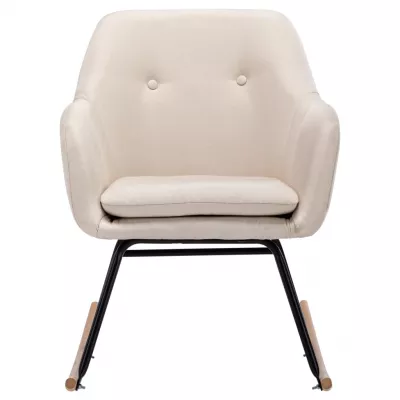Scaun balansoar, crem, material textil
