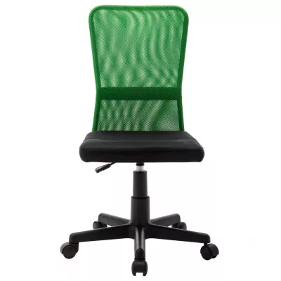Scaun de birou, negru și verde, 44 x 52 x 100 cm, plasă textilă