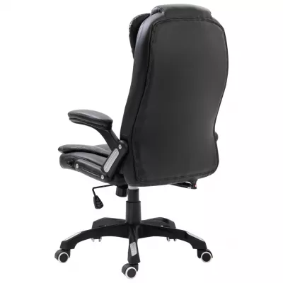 Scaun de birou, negru, piele