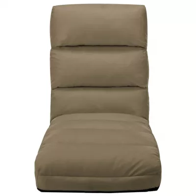 Scaun de podea pliabil, cappuccino, piele ecologică