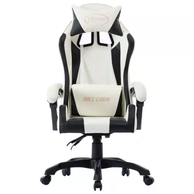 Scaun de racing, negru, piele ecologică