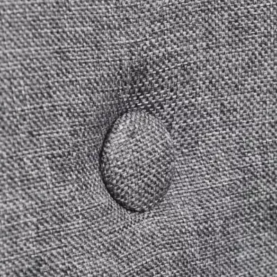 Scaune bucătărie 6 buc, gri deschis, textil &amp; lemn stejar masiv