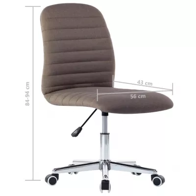 Scaune de bucătărie, 2 buc., gri taupe, material textil