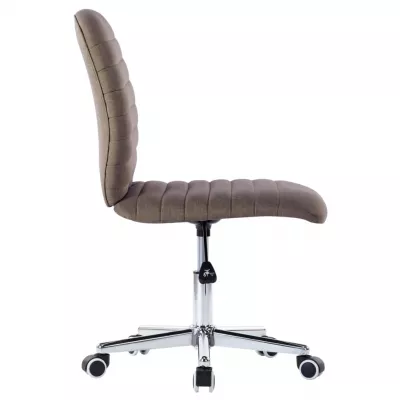 Scaune de bucătărie, 2 buc., gri taupe, material textil