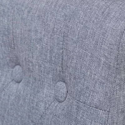 Scaune de bucătărie, 4 buc., gri deschis, material textil