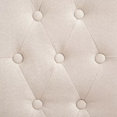 Scaune de bucătărie, 6 buc., crem, material textil
