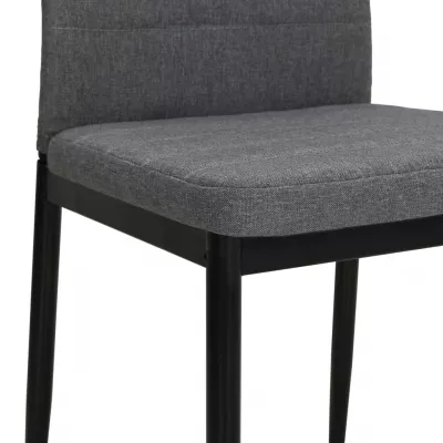 Scaune de bucătărie, 6 buc., gri deschis, material textil