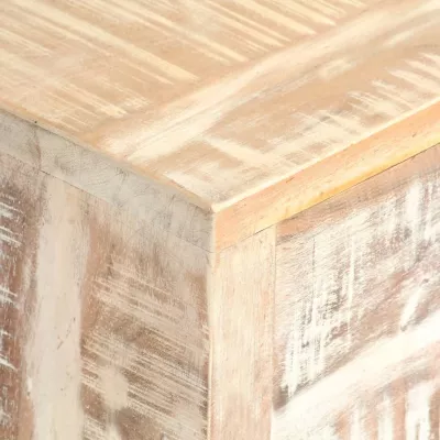 Servantă, alb, 73 x 30 x 75 cm, lemn masiv de acacia