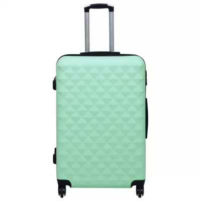 Set de valize cu carcasă rigidă, 2 piese, verde mentă, ABS