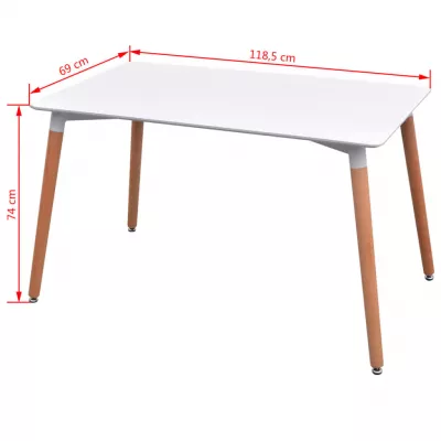 Set masă și scaune de bucătărie, alb și gri inchis, 5 piese