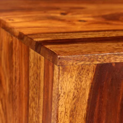 Set masă de cafea, 2 piese, lemn masiv de sheesham, 40x40x40 cm