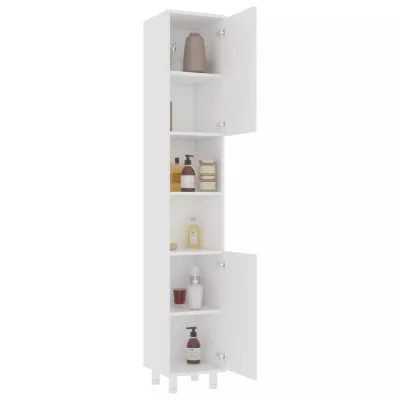 Set mobilier baie, 3 piese, alb, PAL