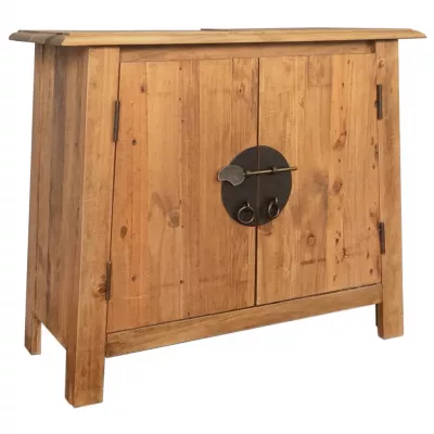 Set mobilier baie din lemn masiv de pin reciclat