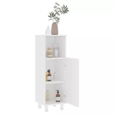 Set mobilier de baie, 3 piese, alb, PAL