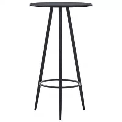 Set mobilier de bar, 3 piese, gri inchis, material textil