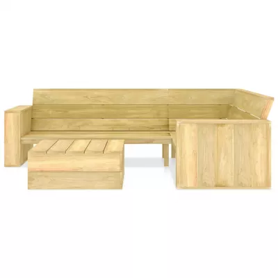 Set mobilier de grădină, 2 piese, lemn de pin tratat