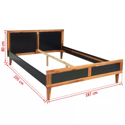 Set mobilier dormitor, 4 piese, lemn masiv acacia, 180x200 cm