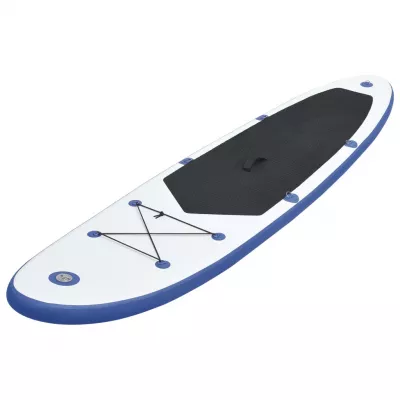 Set placă stand up paddle SUP surf gonflabilă, albastru și alb