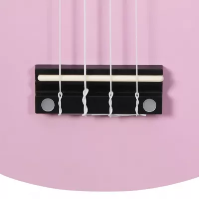 Set ukulele Soprano pentru copii, cu husă, roz, 21"