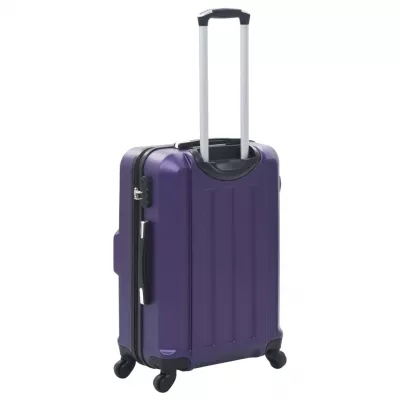 Set valize carcasă rigidă, 3 buc., mov, ABS