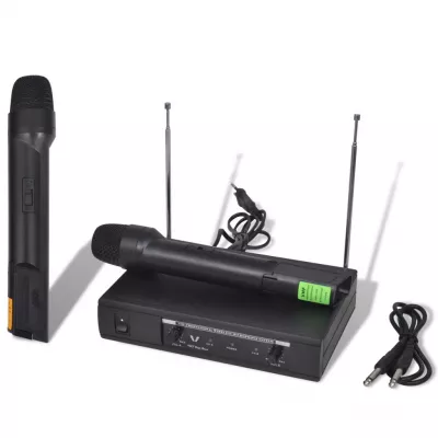 Set VHF receiver cu 2 microfoane fără fir