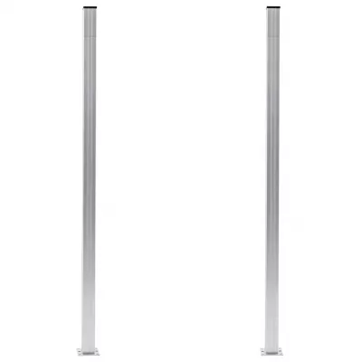 Stâlpi de gard, 2 buc., 185 cm, aluminiu