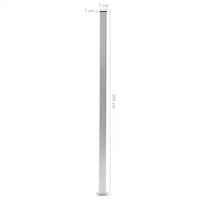 Stâlpi de gard, 2 buc., 185 cm, aluminiu