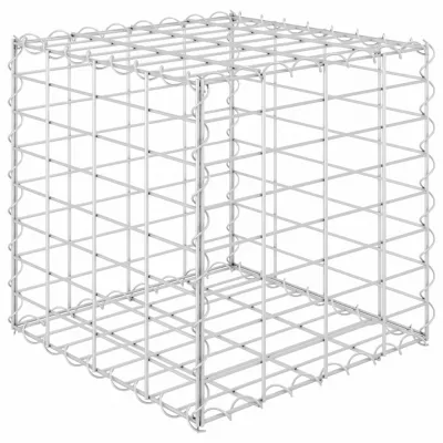 Strat inălțat cub gabion, 40 x 40 x 40 cm, sârmă de oțel