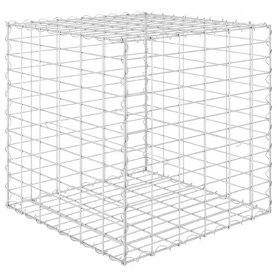 Strat inălțat cub gabion, 60 x 60 x 60 cm, sârmă de oțel